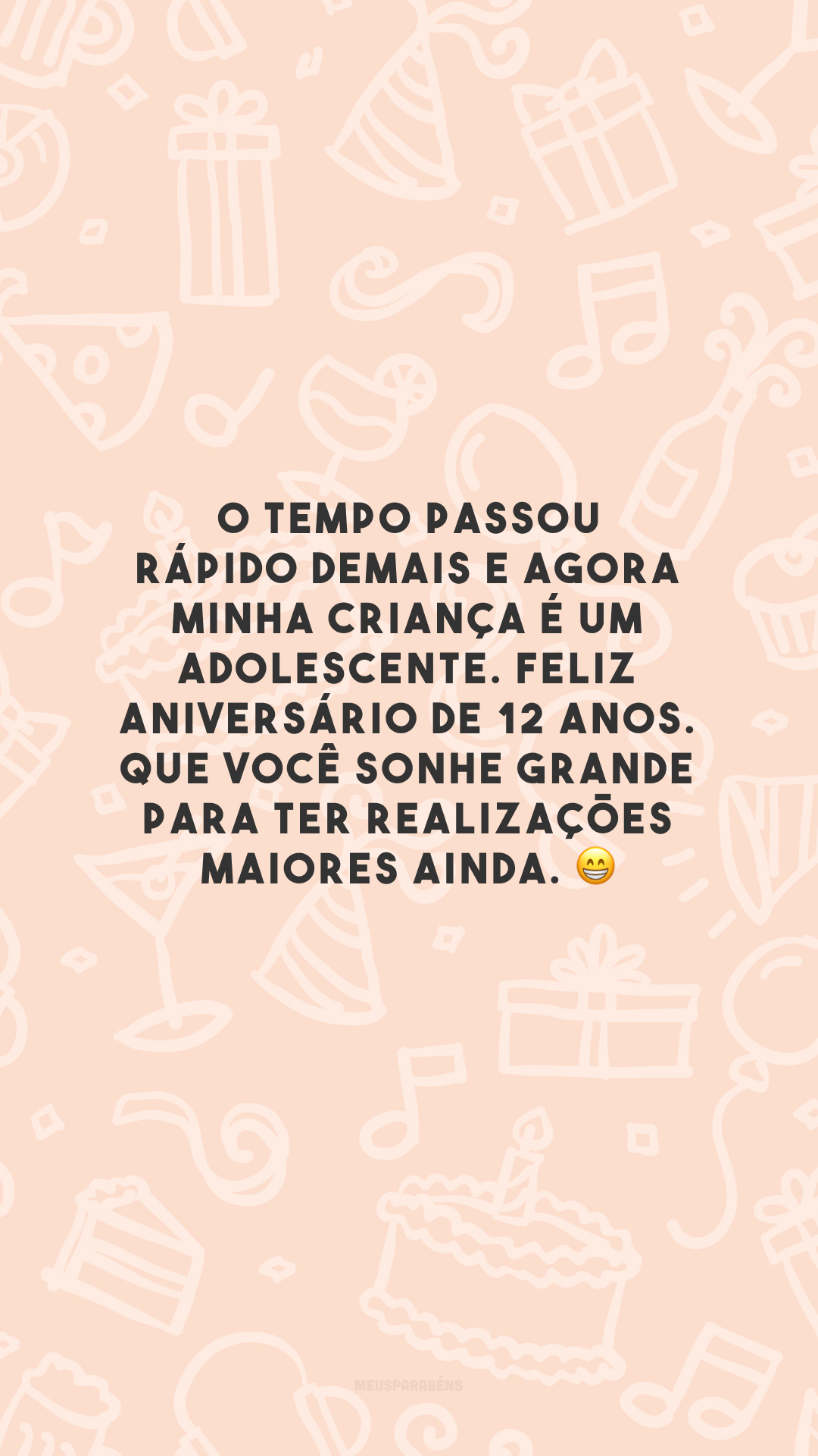 O tempo passou rápido demais e agora minha criança é um adolescente. Feliz aniversário de 12 anos. Que você sonhe grande para ter realizações maiores ainda. 😁