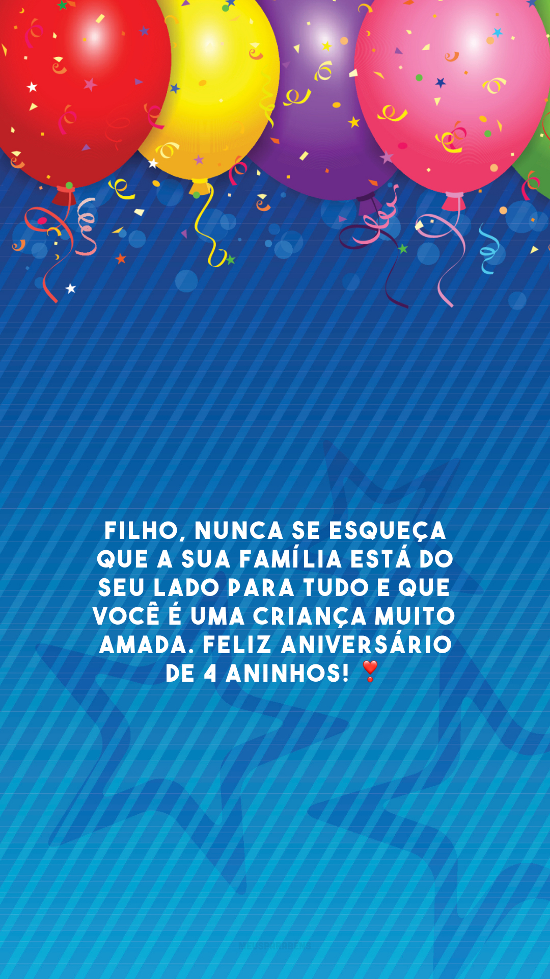 Filho, nunca se esqueça que a sua família está do seu lado para tudo e que você é uma criança muito amada. Feliz aniversário de 4 aninhos! ❣️