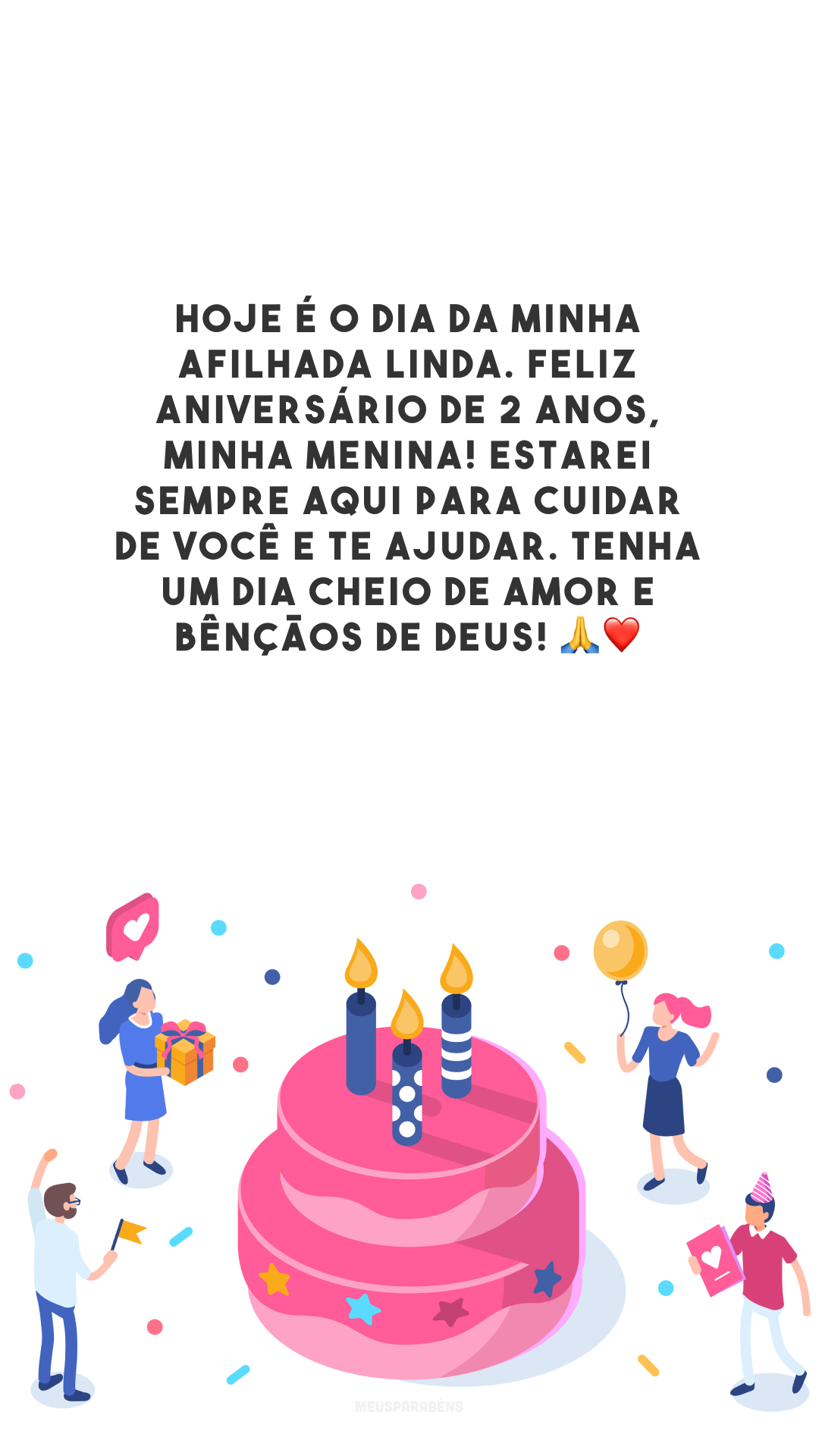 Hoje é o dia da minha afilhada linda. Feliz aniversário de 2 anos, minha menina! Estarei sempre aqui para cuidar de você e te ajudar. Tenha um dia cheio de amor e bênçãos de Deus! 🙏❤️