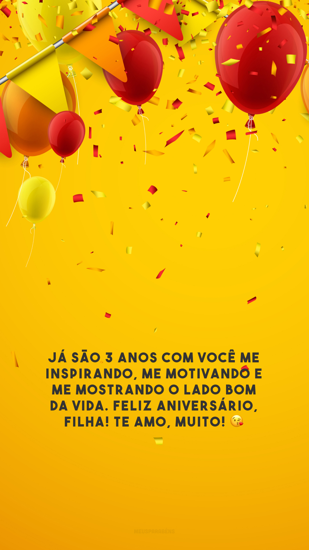 Já são 3 anos com você me inspirando, me motivando e me mostrando o lado bom da vida. Feliz aniversário, filha! Te amo, muito! 😘 