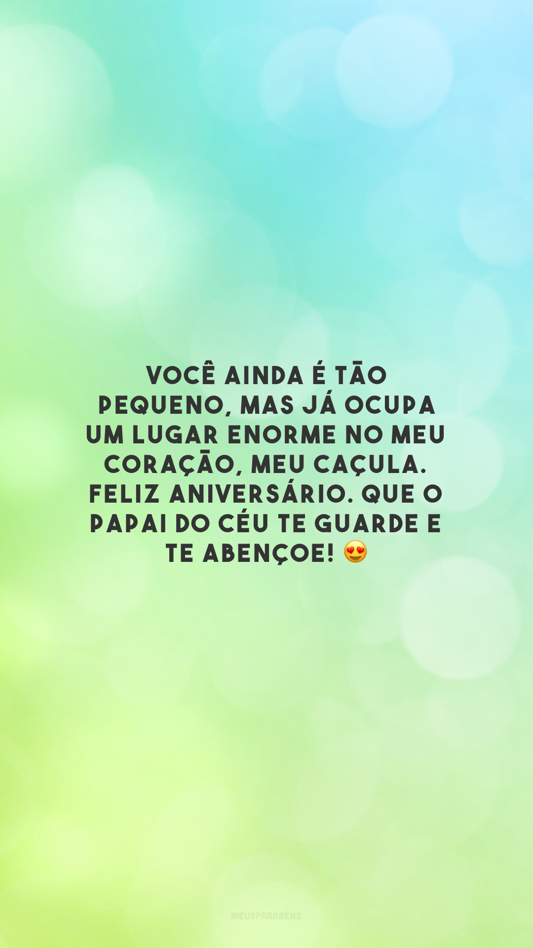 Você ainda é tão pequeno, mas já ocupa um lugar enorme no meu coração, meu caçula. Feliz aniversário. Que o Papai do Céu te guarde e te abençoe! 😍