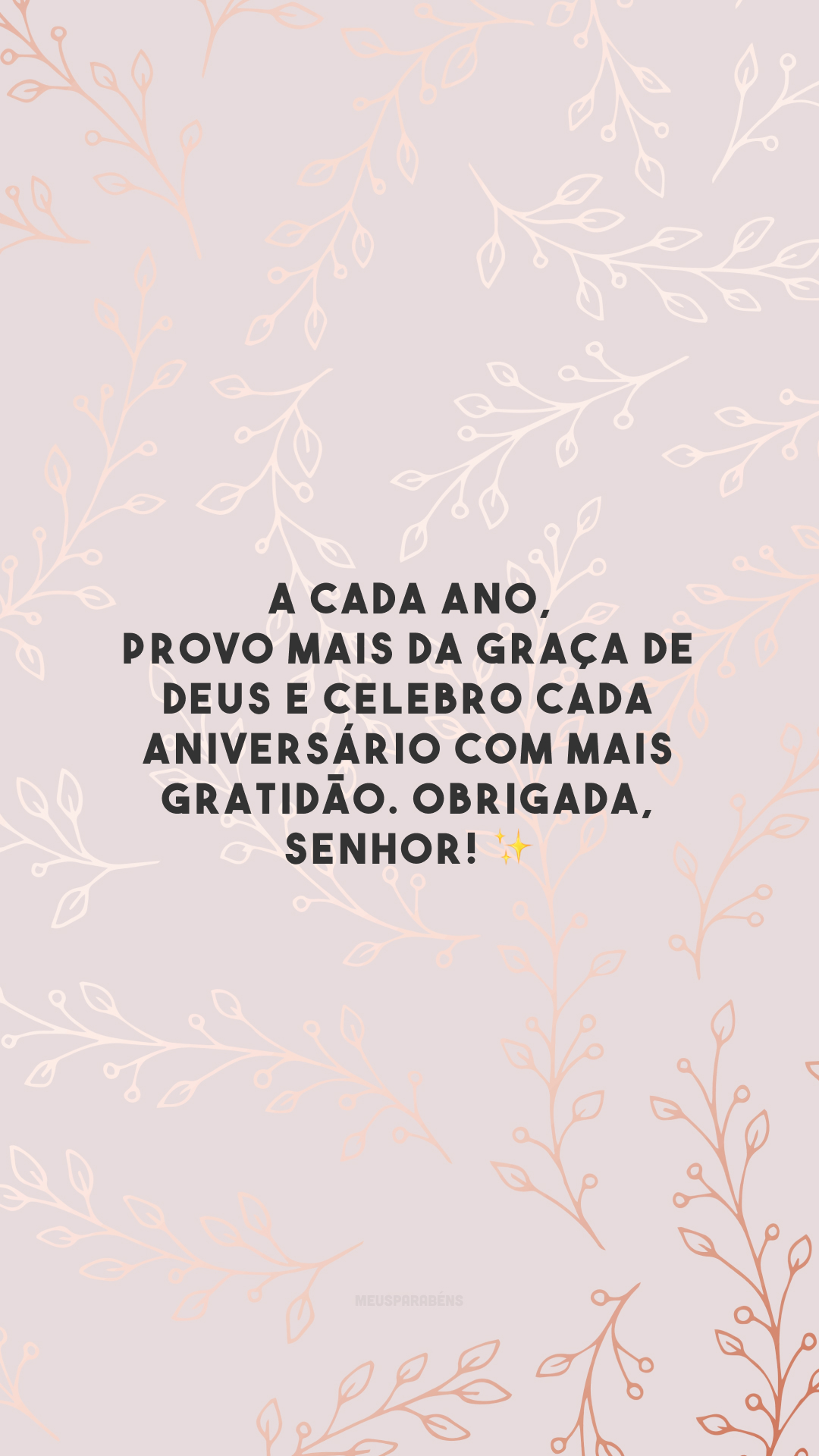 A cada ano, provo mais da graça de Deus e celebro cada aniversário com mais gratidão. Obrigada, Senhor! ✨