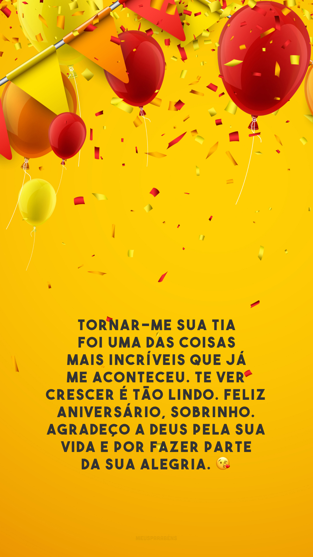 Tornar-me sua tia foi uma das coisas mais incríveis que já me aconteceu. Te ver crescer é tão lindo. Feliz aniversário, sobrinho. Agradeço a Deus pela sua vida e por fazer parte da sua alegria. 😘 