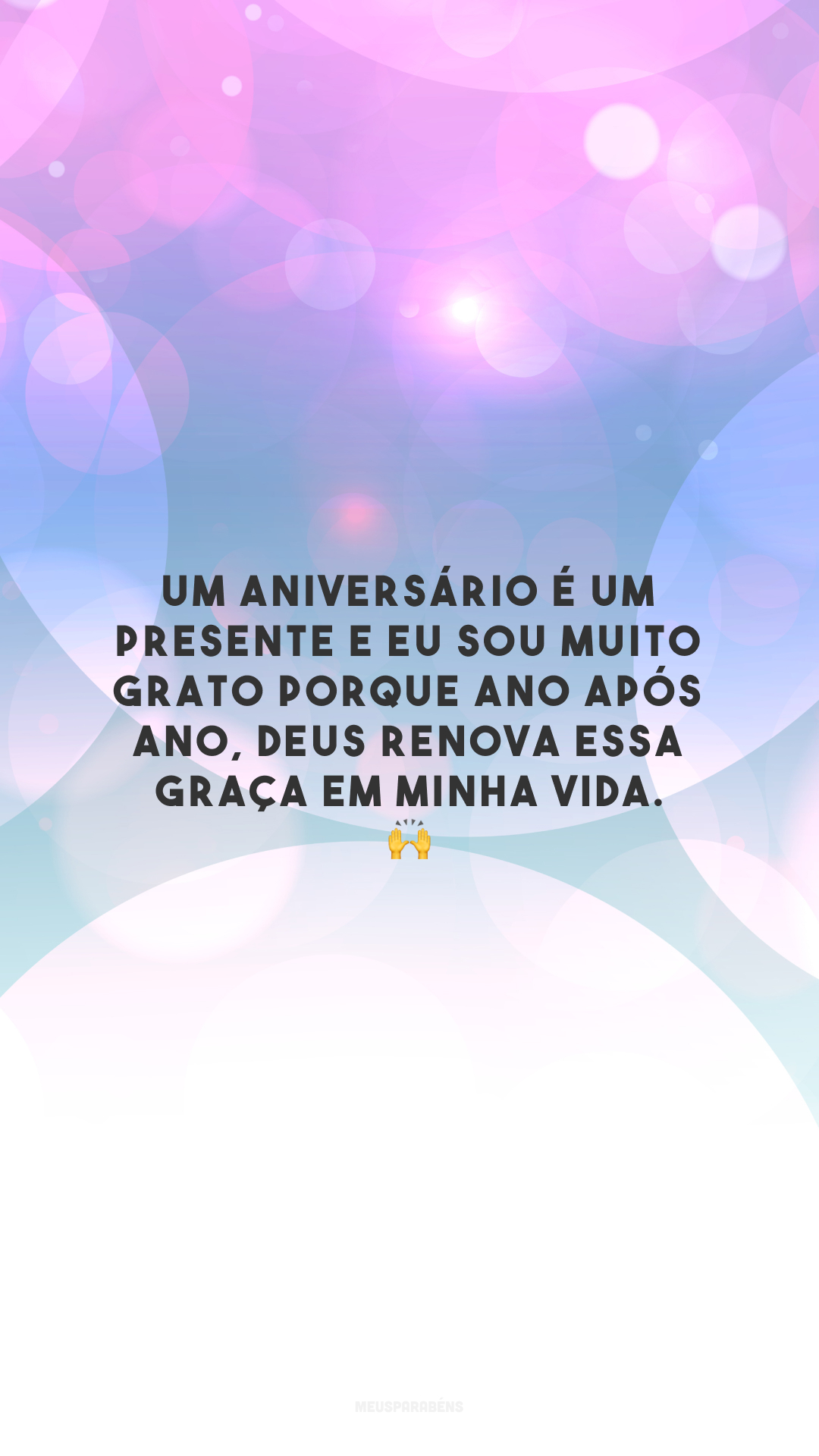 Um aniversário é um presente e eu sou muito grato porque ano após ano, Deus renova essa graça em minha vida. 🙌