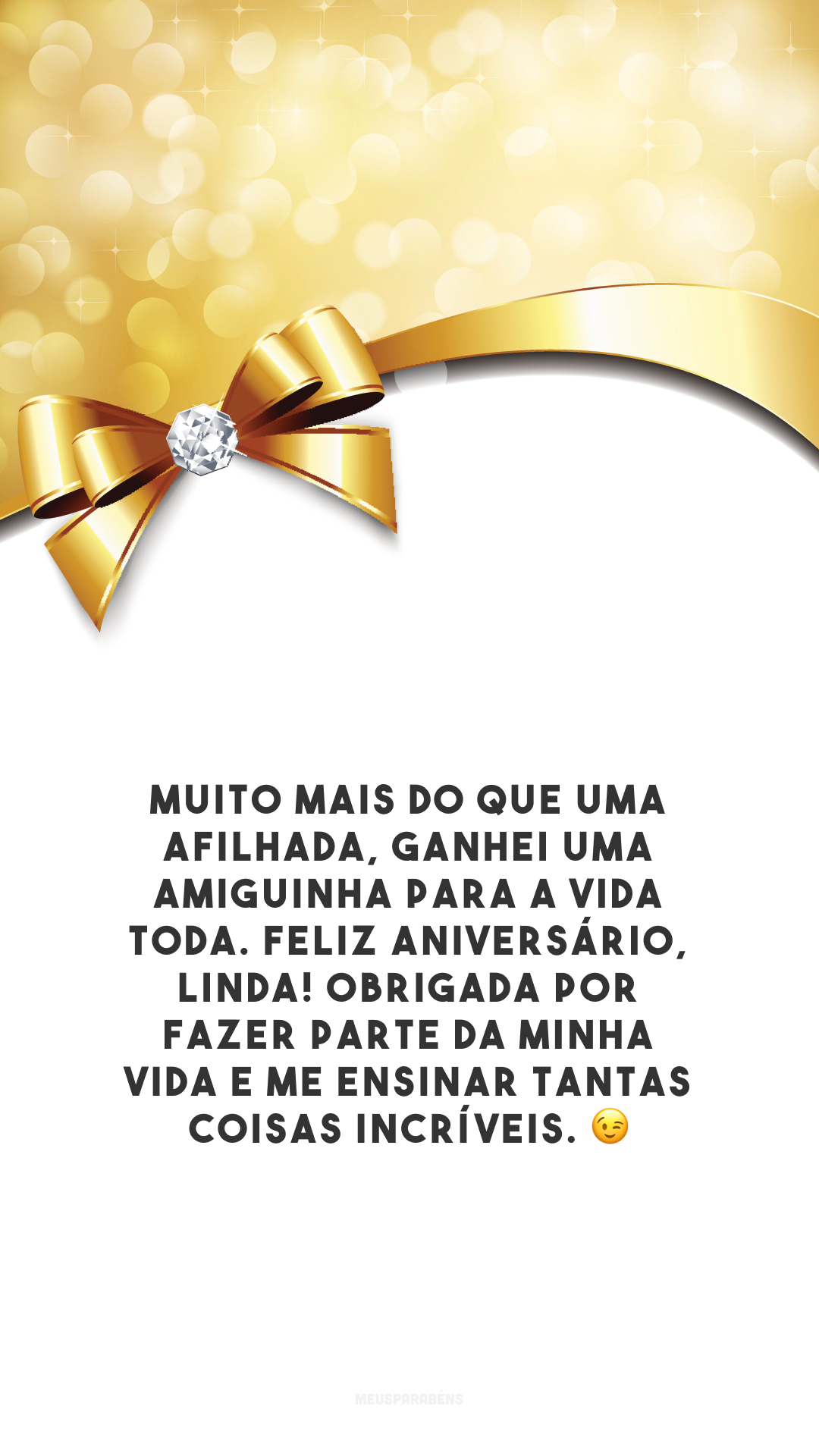 Muito mais do que uma afilhada, ganhei uma amiguinha para a vida toda. Feliz aniversário, linda! Obrigada por fazer parte da minha vida e me ensinar tantas coisas incríveis. 😉