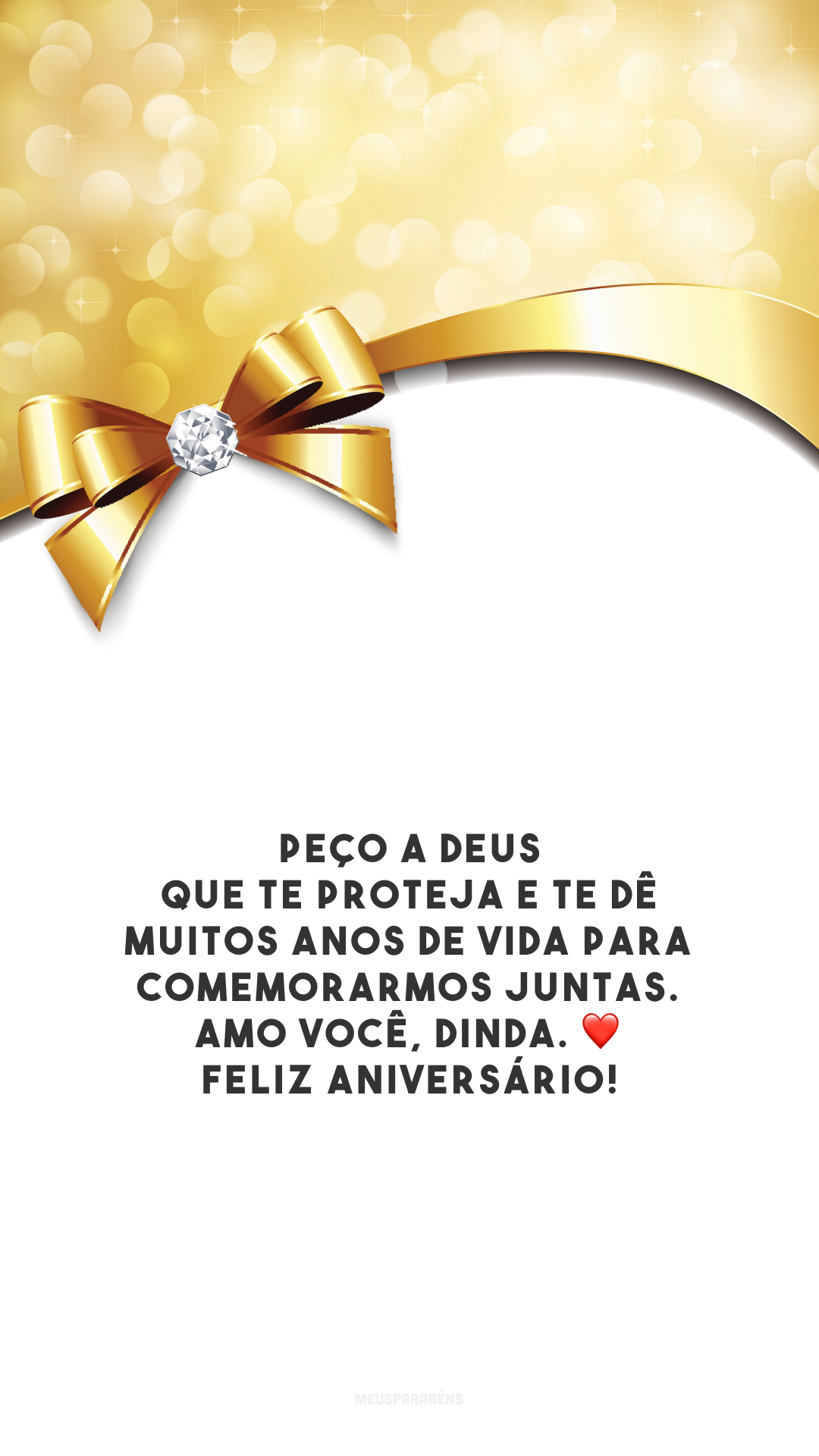 Peço a Deus que te proteja e te dê muitos anos de vida para comemorarmos juntas. Amo você, dinda. ❤️ Feliz aniversário!