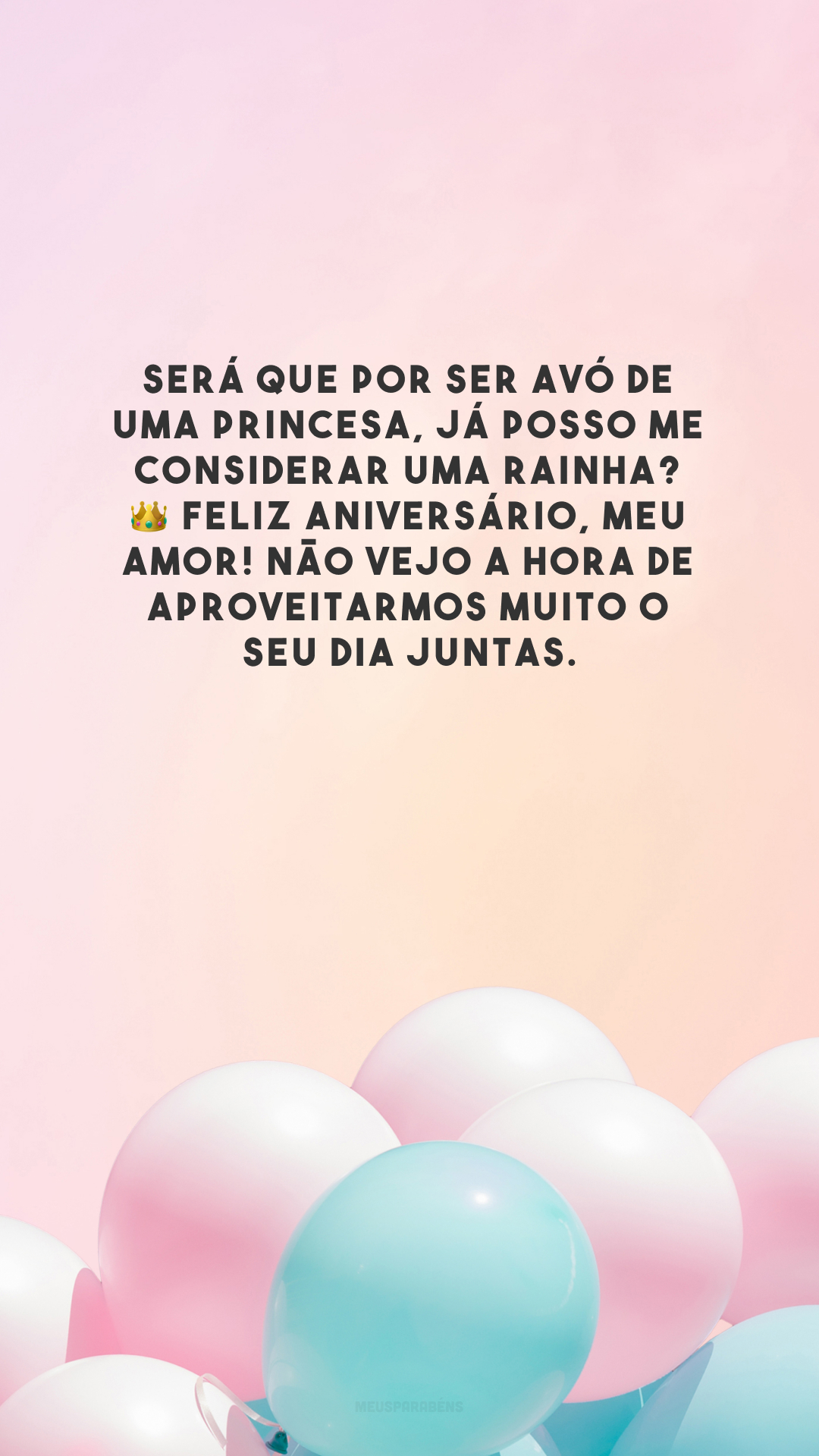 Minha netinha, sou tão apaixonada por você que quando estou te segurando nos meus braços, esqueço do mundo lá fora. Parabéns pelo seu dia, boneca! 🎉