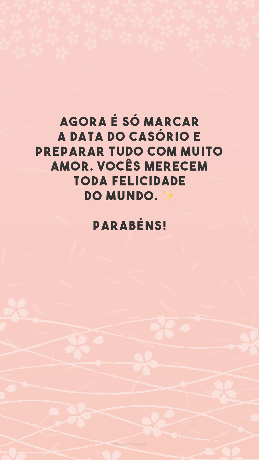 Agora é só marcar a data do casório e preparar tudo com muito amor. Vocês merecem toda felicidade do mundo. ✨ Parabéns!