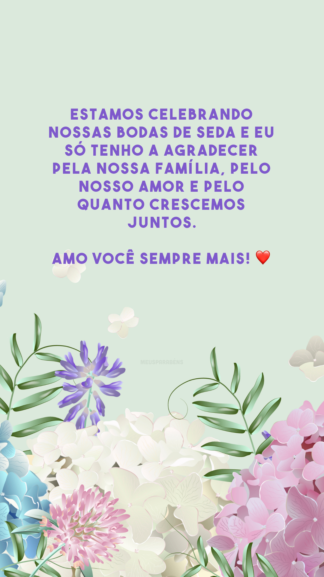 Estamos celebrando nossas bodas de seda e eu só tenho a agradecer pela nossa família, pelo nosso amor e pelo quanto crescemos juntos. Amo você sempre mais! ❤️