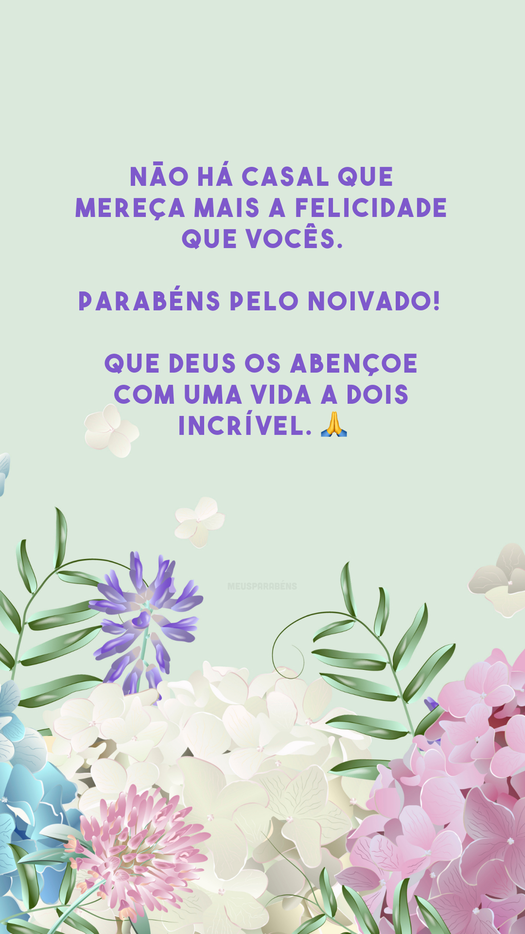 Não há casal que mereça mais a felicidade que vocês. Parabéns pelo noivado! Que Deus os abençoe com uma vida a dois incrível. 🙏