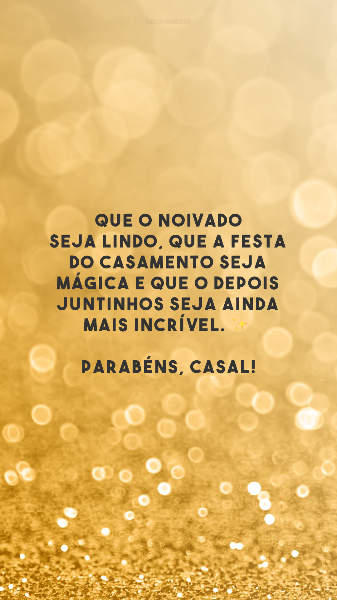 Que o noivado seja lindo, que a festa do casamento seja mágica e que o depois juntinhos seja ainda mais incrível. ✨ Parabéns, casal!