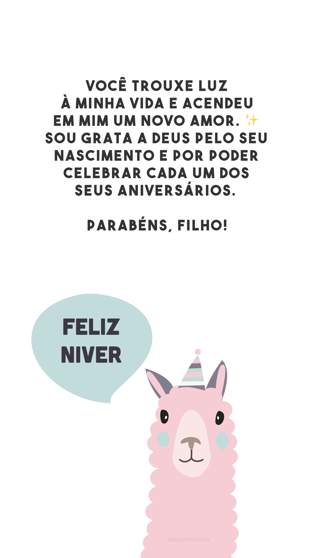 Você trouxe luz à minha vida e acendeu em mim um novo amor. ✨ Sou grata a Deus pelo seu nascimento e por poder celebrar cada um dos seus aniversários. Parabéns, filho!