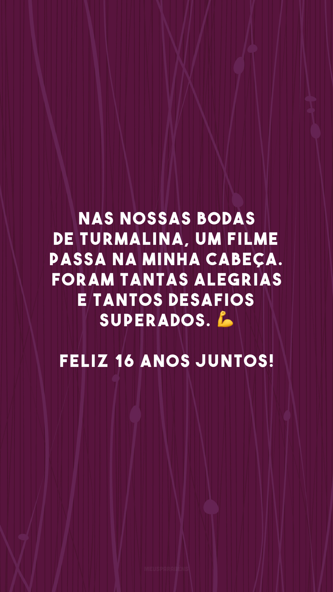 Nas nossas bodas de turmalina, um filme passa na minha cabeça. Foram tantas alegrias e tantos desafios superados. 💪 Feliz 16 anos juntos!