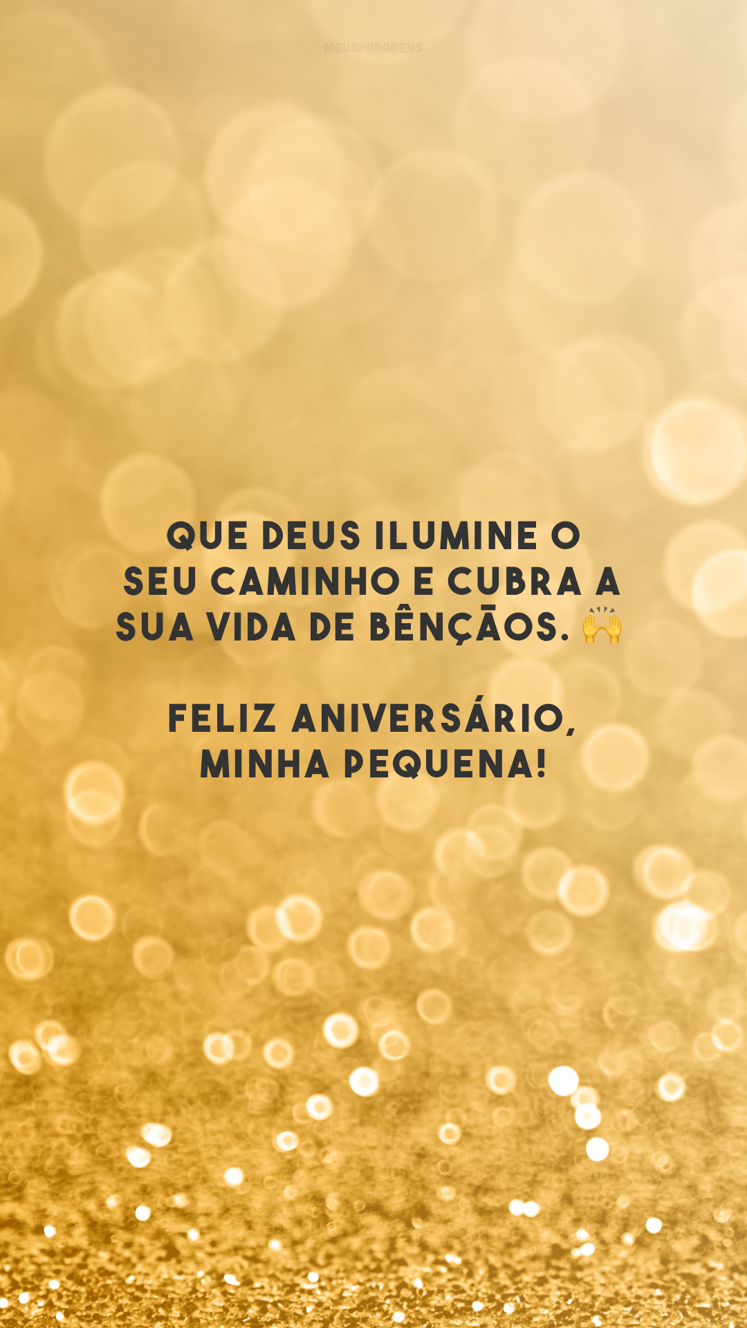 Que Deus ilumine o seu caminho e cubra a sua vida de bênçãos. 🙌 Feliz aniversário, minha pequena!